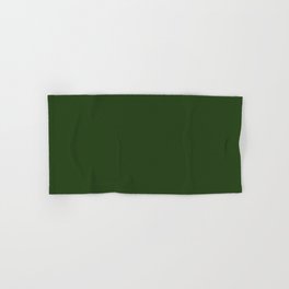 Solid Dark Forest Green Simple Solid Color All Over Print Hand & Bath Towel