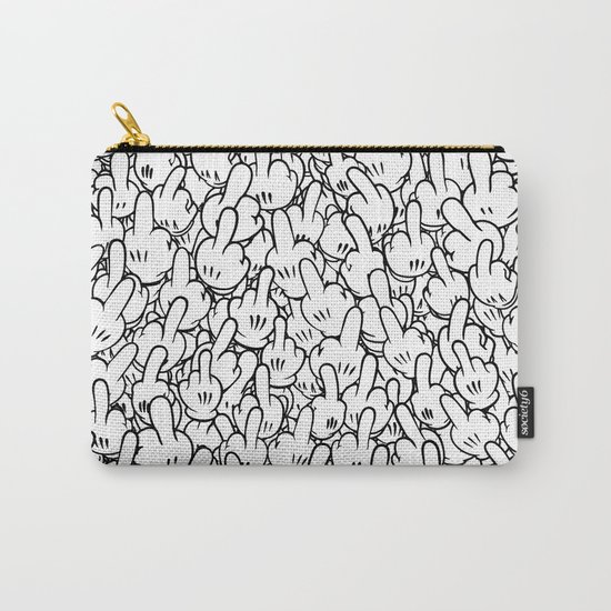 Middle fingers of Mickey Mouse Carry-All Pouch