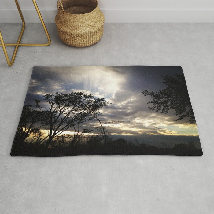 Peaceful and powerful sunset Rug