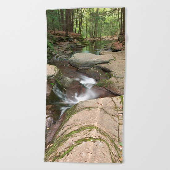 Worlds End Forest Stream Beach Towel