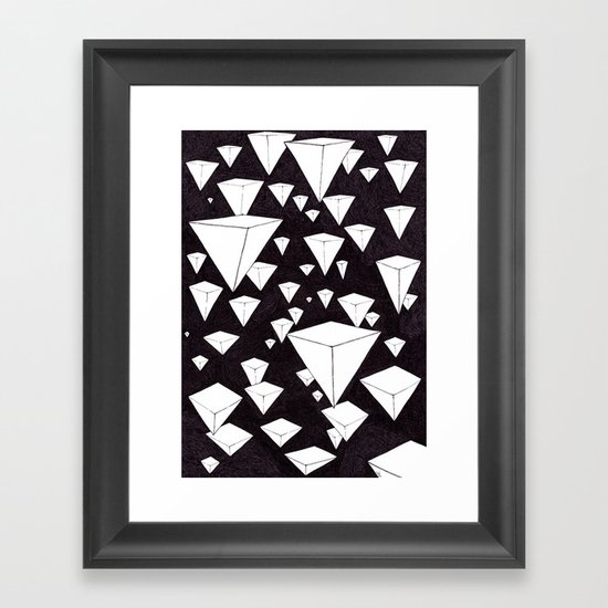 snowing pyramids II Framed Art Print