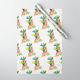 Hare and Cactus Wrapping Paper