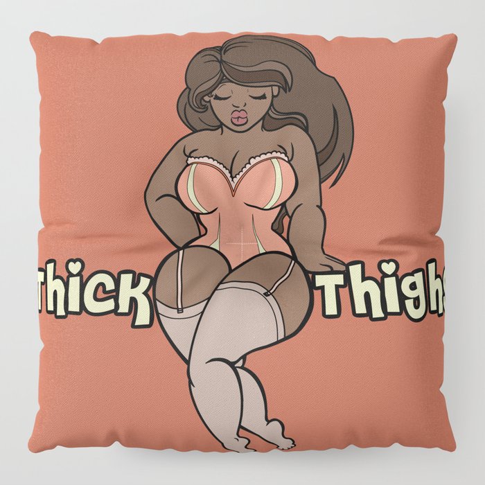 Mocha Thick Thighs Floor Pillow