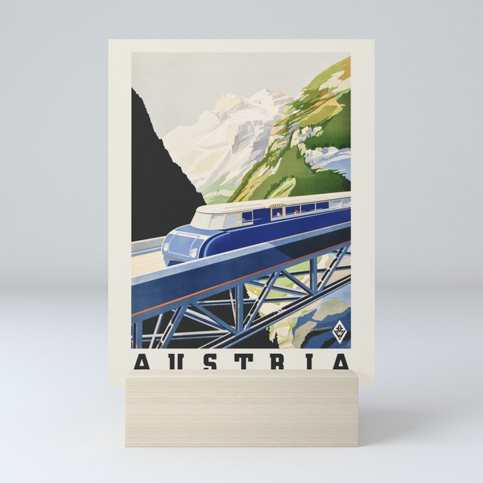 Austria - Vintage travel poster, 1930s Mini Art Print