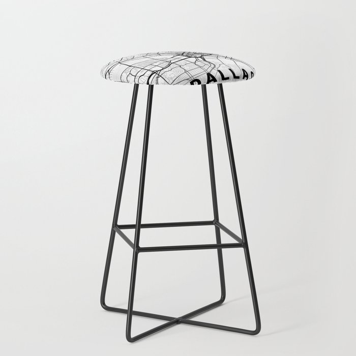 Dallas tourist map Bar Stool