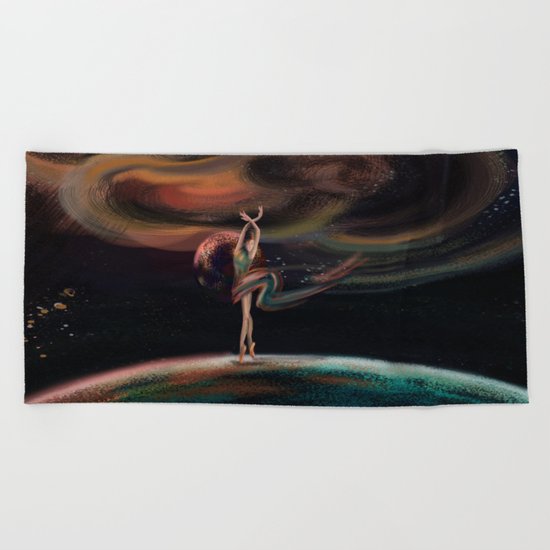 The dancing universe Beach Towel