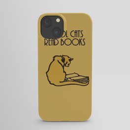 Cool cats read books iPhone Case