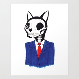 Cat in a Suit Art Print
