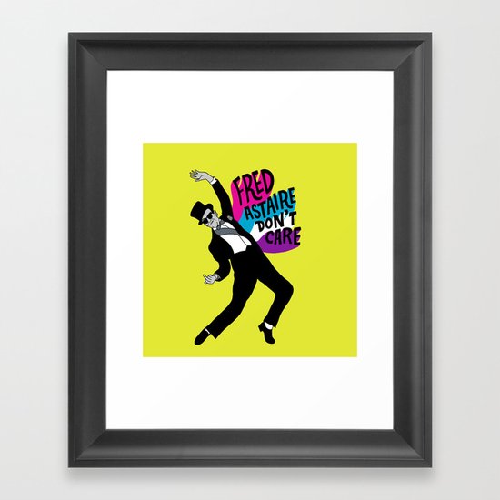 He Don't Care Framed Art Print