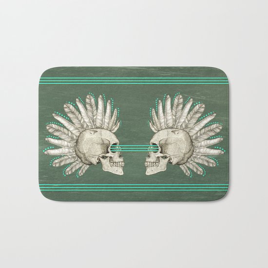 Indian skull Bath Mat