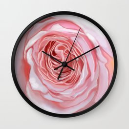 Pink Tea Rose Wall Clock