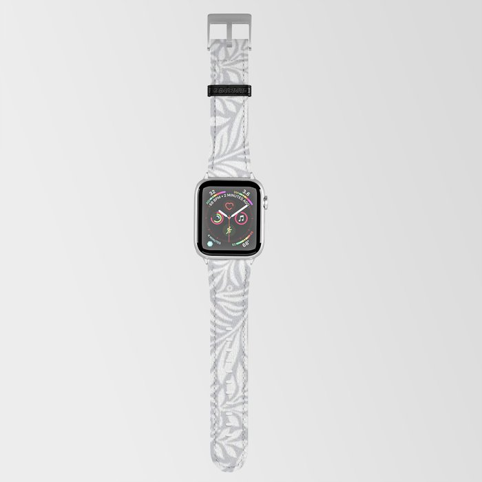 White Larkspur on Gray Apple Watch Band