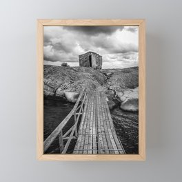 Old Fishing Hut In The Storm Framed Mini Art Print