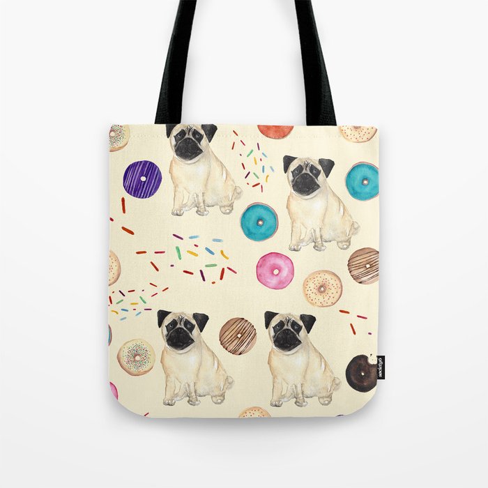 Pugs and donuts sweet sprinkles Tote Bag