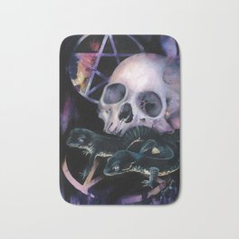 Occult Gecko Familiars Bath Mat | Gecko, Occult, Pentagram, Geckos, Ritual, Ceremony, Familiar, Witch, Witchcraft, Painting 
