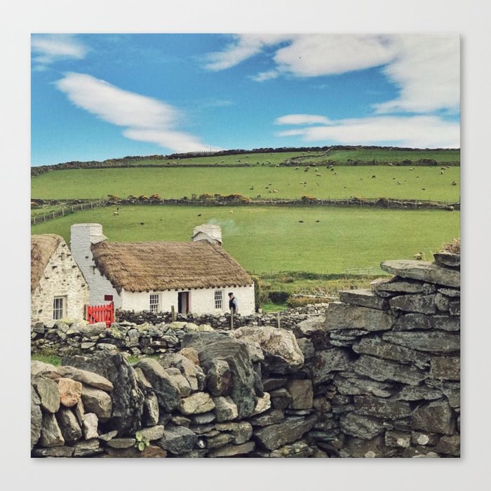 Thatched cottage, Ireland Canvas Print