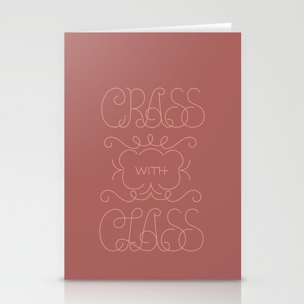 Crass with Class Stationery Cards