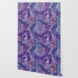 Violet Drops Abstraction Wallpaper