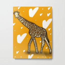 Kawaii Giraffe Metal Print