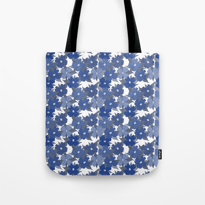 navy blue and white flowering dogwood symbolize rebirth and hope Tote Bag
