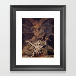 The number of the beast is 666 by William Blake Framed Art Print