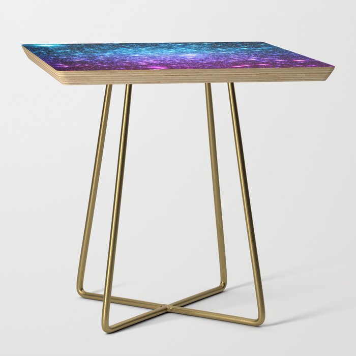 Glitter Galaxy Stars : Turquoise Blue Purple Hot Pink Ombre Side Table by  2sweet4words Designs