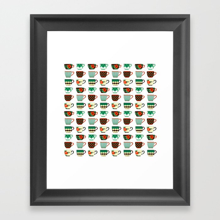 Coffee Cups Framed Art Print