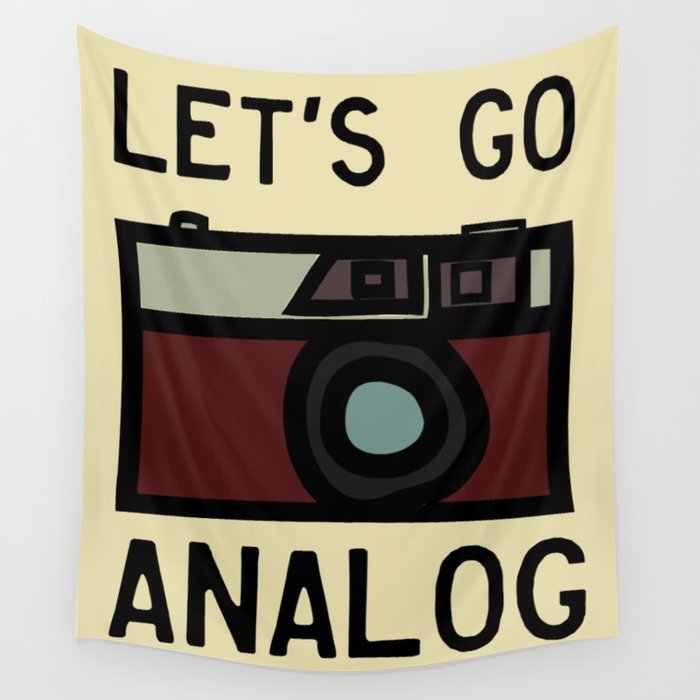 LET'S GO ANALOG - Camera Wall Tapestry