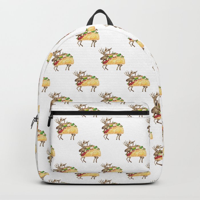 Taco moose Painting Kitchen Wall Poster Watercolor Backpack