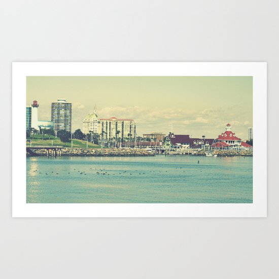 Seaside ~ Long Beach ~ California Art Print