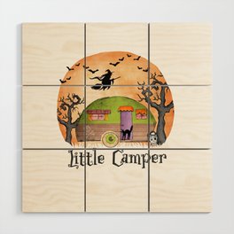 Little Camper witch camper halloween Wood Wall Art