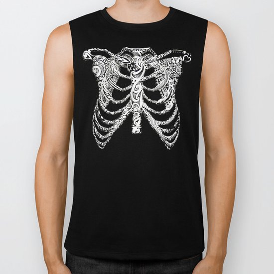 Ribcage Tattoo Biker Tank