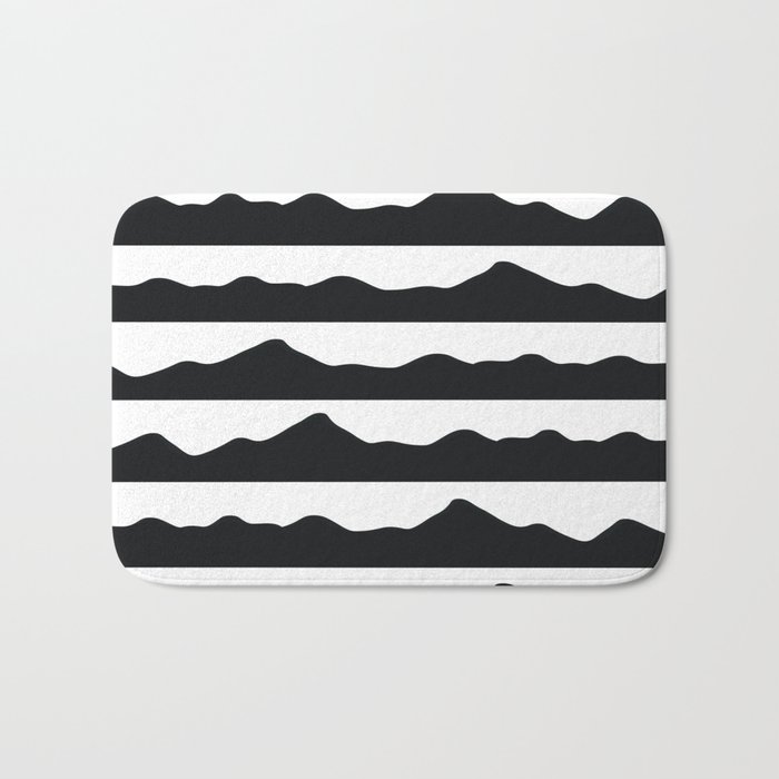 Scandinavian wave pattern 10 Bath Mat