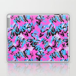 Be my Valentine.Hand drawn seamless typographic style funky t-shirt doodle  Laptop Skin