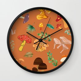 M is for Mushroom Wall Clock