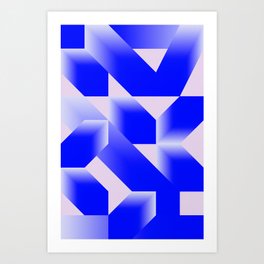 Blue movement Art Print