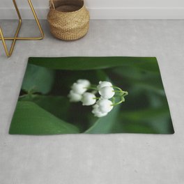 white lilies of the valley Area & Throw Rug