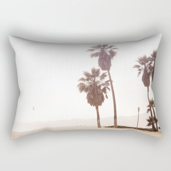 Vintage Summer Palm Trees Rectangular Pillow