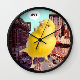 Canary in the City Wall Clock