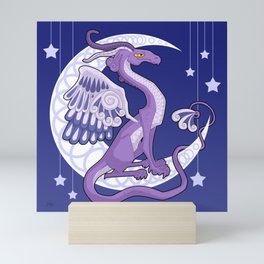 Vendel Dragon - the moon Mini Art Print