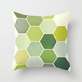 Shades of Green Throw Pillow