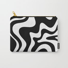 Liquid Swirl Abstract Pattern in Black and White Carry-All Pouch | Kierkegaard Design, Black And White, Digital, 80S, Monochrome, Pop Art, 70S, Modern, 60S, Retro 