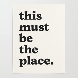 this must be the place. Poster