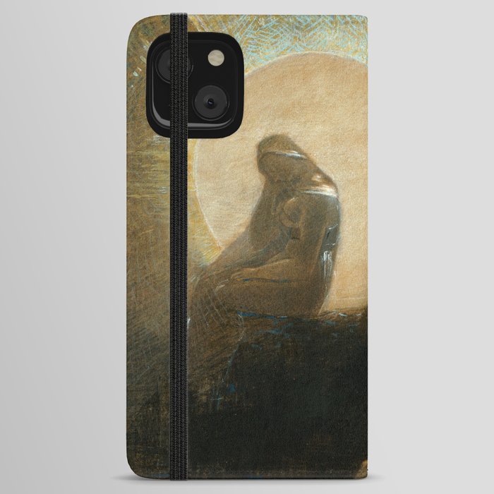 Melancholy 1876 Odilon Redon iPhone Wallet Case