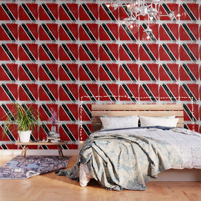 Trinidad And Tobago Distressed Halftone Denim Flag Wallpaper By