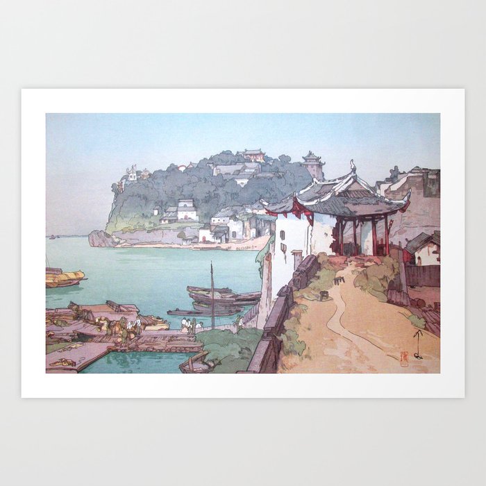 Sekishozan (Shi-chung-shan, South China) by Yoshida Hiroshi - Japanese Vintage Ukiyo-e Painting Art Print