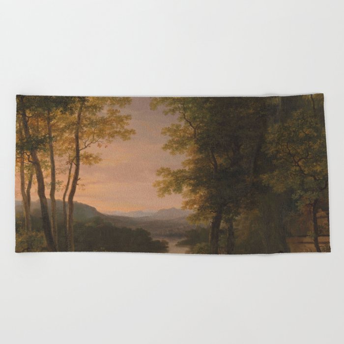 Arcadian Landscape, Jan Willem Pieneman, 1813 Beach Towel