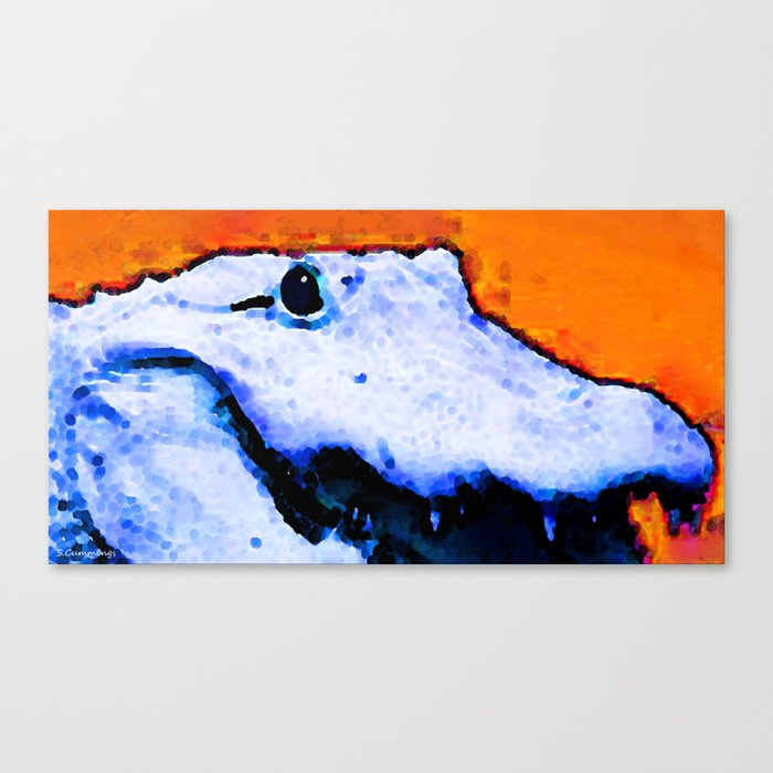 Gator Art - Swampy - Florida - Sharon Cummings Canvas Print