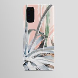 Travel photography print - Cactus - Pink wall  Android Case