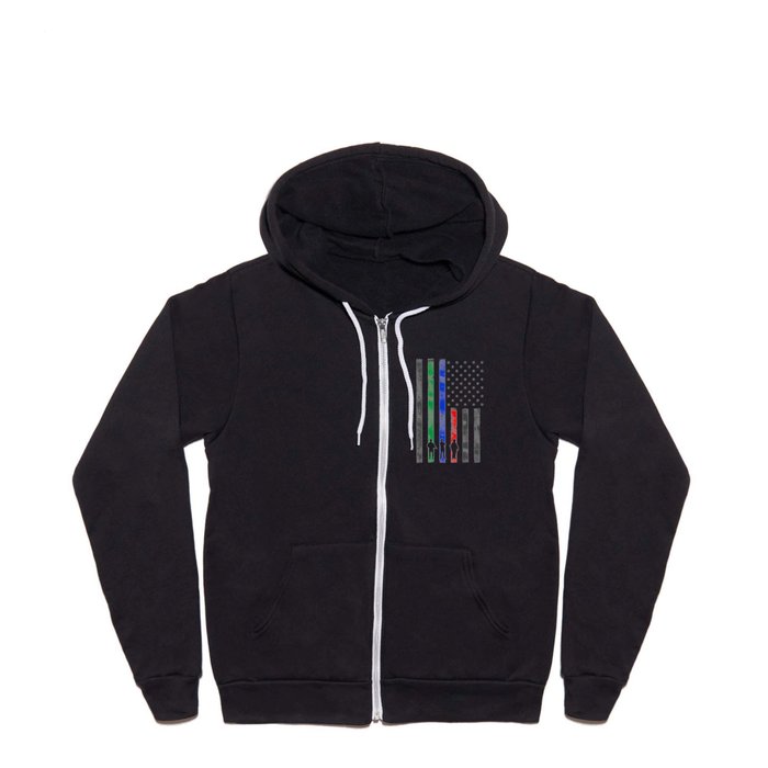 Thin blue line outlet zip up jacket